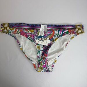 NEW NWT Trina Turk Swim & Spa Floral Botanical Peacock Bikini Bottoms Size 14